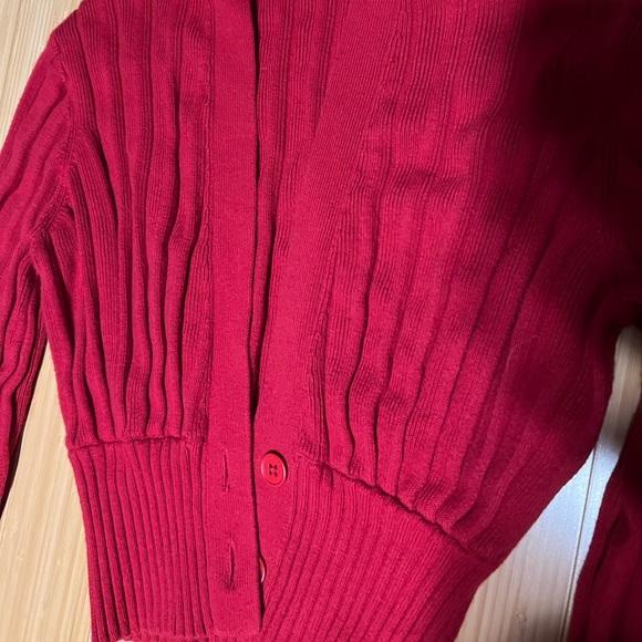 WILFRED plunge front cardigan - red - XXS - Picture 8 of 9